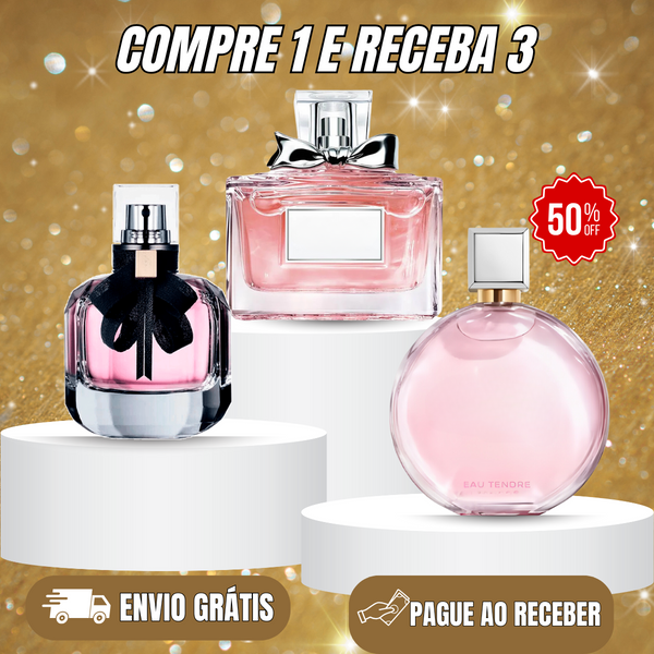 COMPRE 1 e RECEBA 3 – Yves Saint Laurent Mon Paris – Chanel Chance Eau Tendre – Miss Dior Eau de Parfum – [PROMOÇÃO DISPONÍVEL SÓ HOJE]