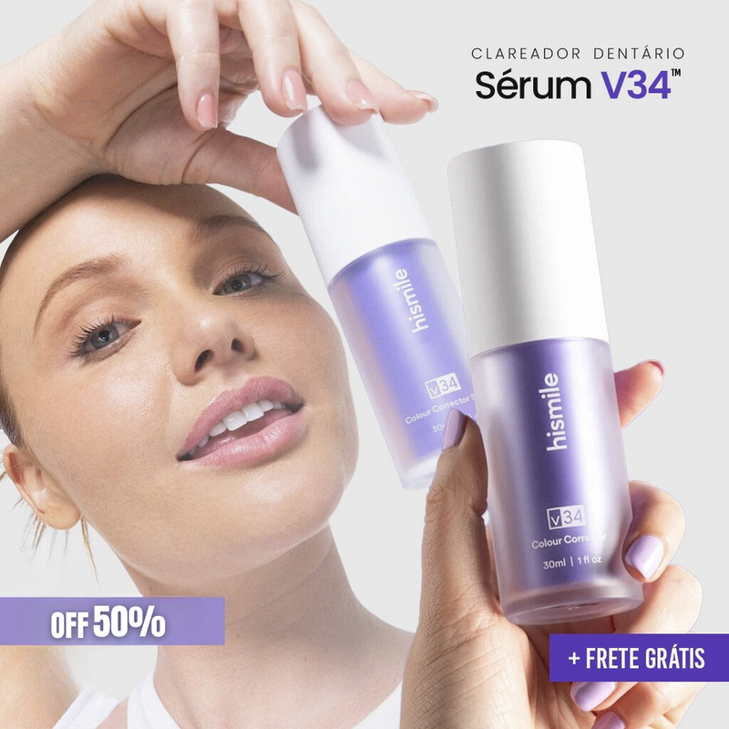 Sérum V34™ Clareador Dentário - [PROMOÇÃO DISPONÍVEL SÓ HOJE]