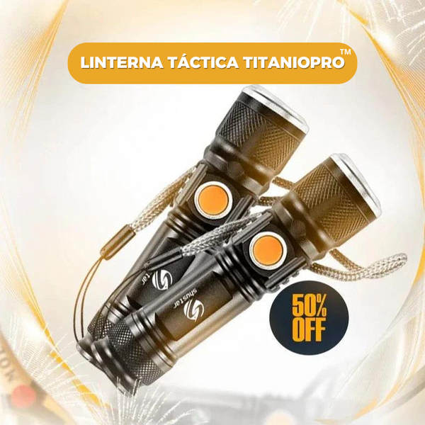 Linterna Táctica TitanioPro™ - [PROMOCIÓN DISPONIBLE SOLO HOY]