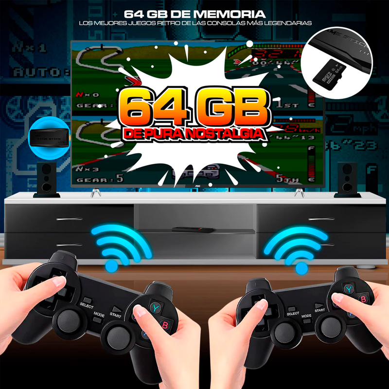 Game Stick Retro 4K - Com 10.000 Jogos + 2 Comandos de Oferta  - [PROMOÇÃO DISPONÍVEL SÓ HOJE]