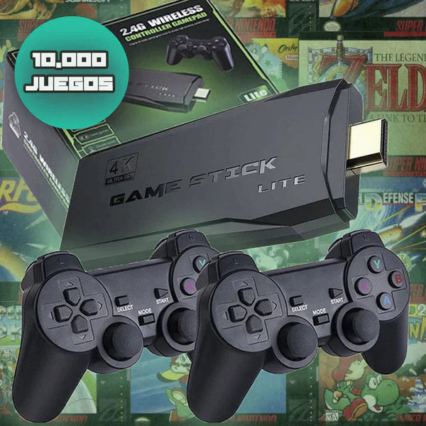 Game Stick Retro 4K - Com 10.000 Jogos + 2 Comandos de Oferta  - [PROMOÇÃO DISPONÍVEL SÓ HOJE]