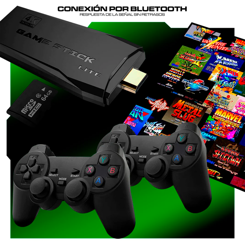 Game Stick Retro 4K - Com 10.000 Jogos + 2 Comandos de Oferta  - [PROMOÇÃO DISPONÍVEL SÓ HOJE]