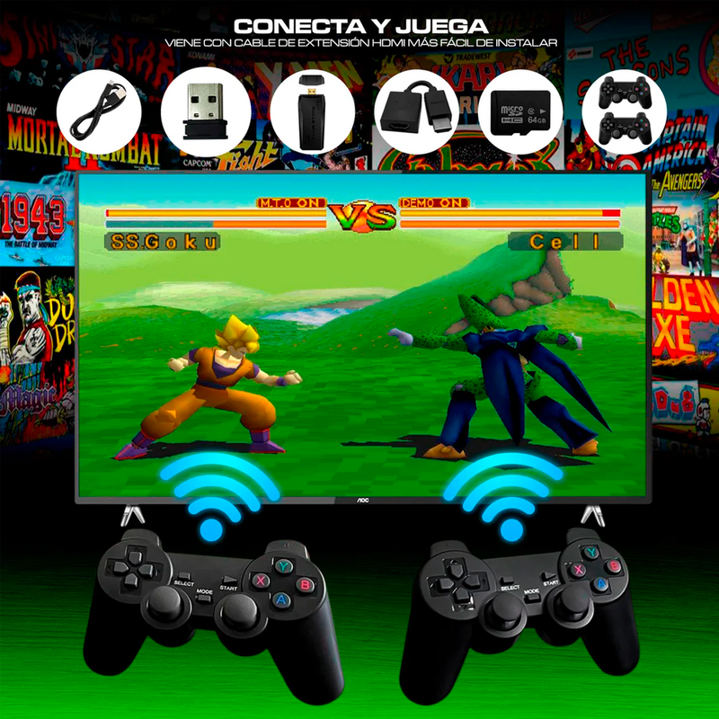 Game Stick Retro 4K - Com 10.000 Jogos + 2 Comandos de Oferta  - [PROMOÇÃO DISPONÍVEL SÓ HOJE]