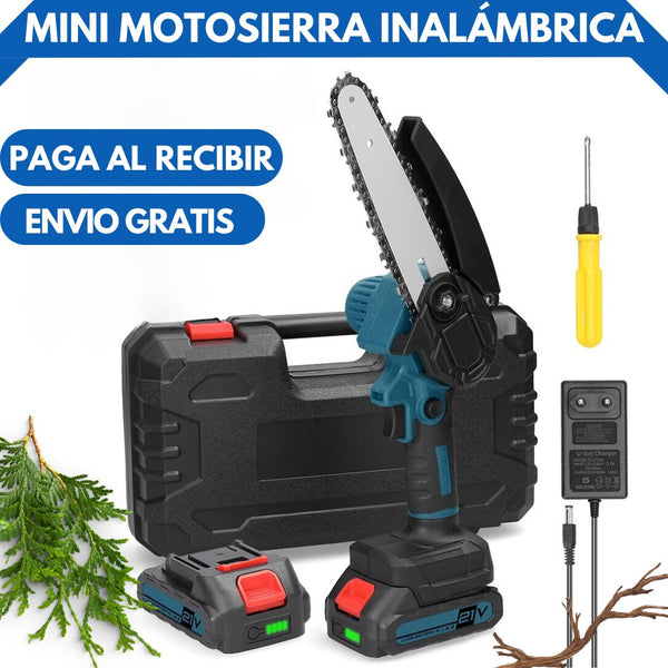 Mini Motosierra Inalámbrica con 2 Baterias - ENVÍO GRATIS